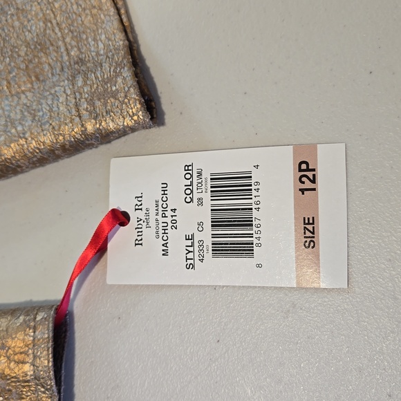 RUBY Rd. Metallic gold jacket, size 12p, NWT - Picture 6 of 6